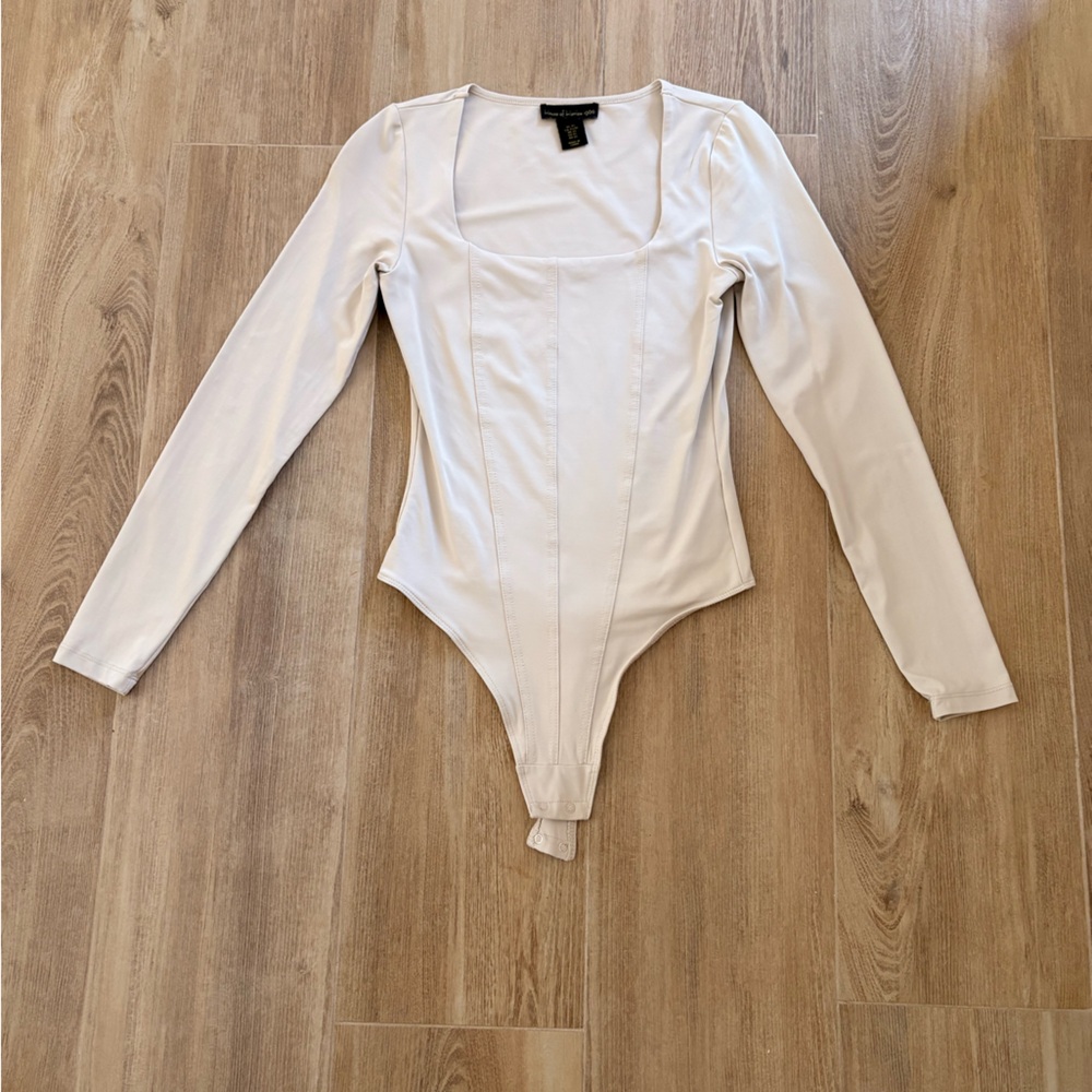 Revolve Beige Bodysuit